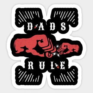 Fathers Day Gift For Dads Gifts For Son To Dad To Son Fist Bump Dad Rules Sticker